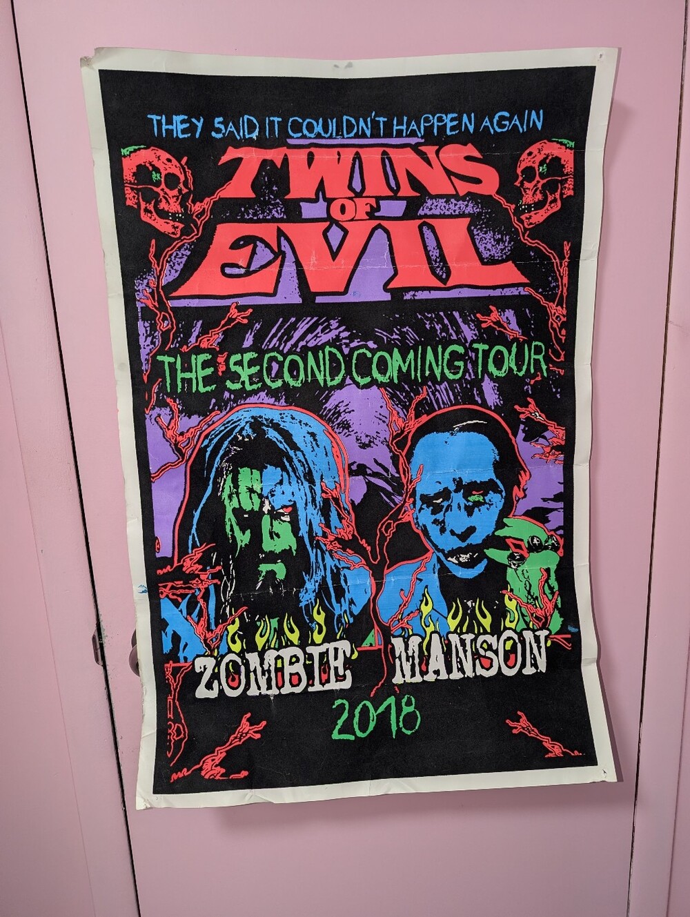 Marilyn Manson Rob Zombie Twins of Evil Tour Blacklight Poster